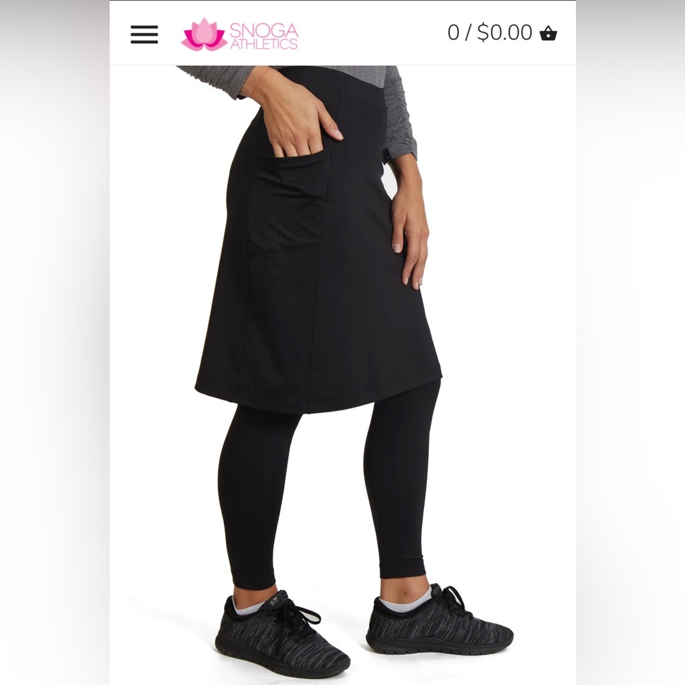 NWOT Black Snoga Skirt with Pocket